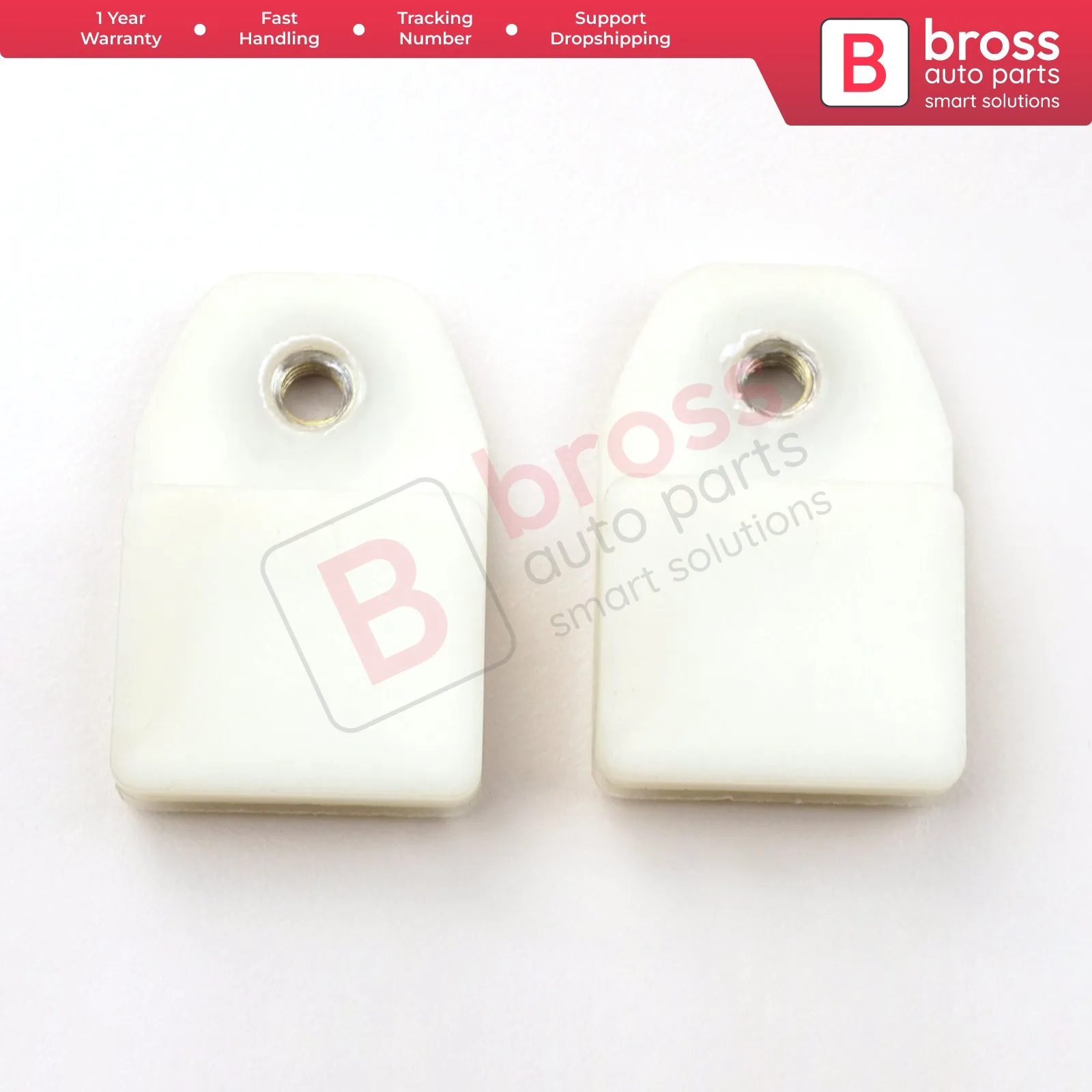Bross BWR5021 2 Pieces Window Regulator Glass Channel Slider Sash Connector Clips for Honda, Mazda, Nissan, Mitsubishi, acura