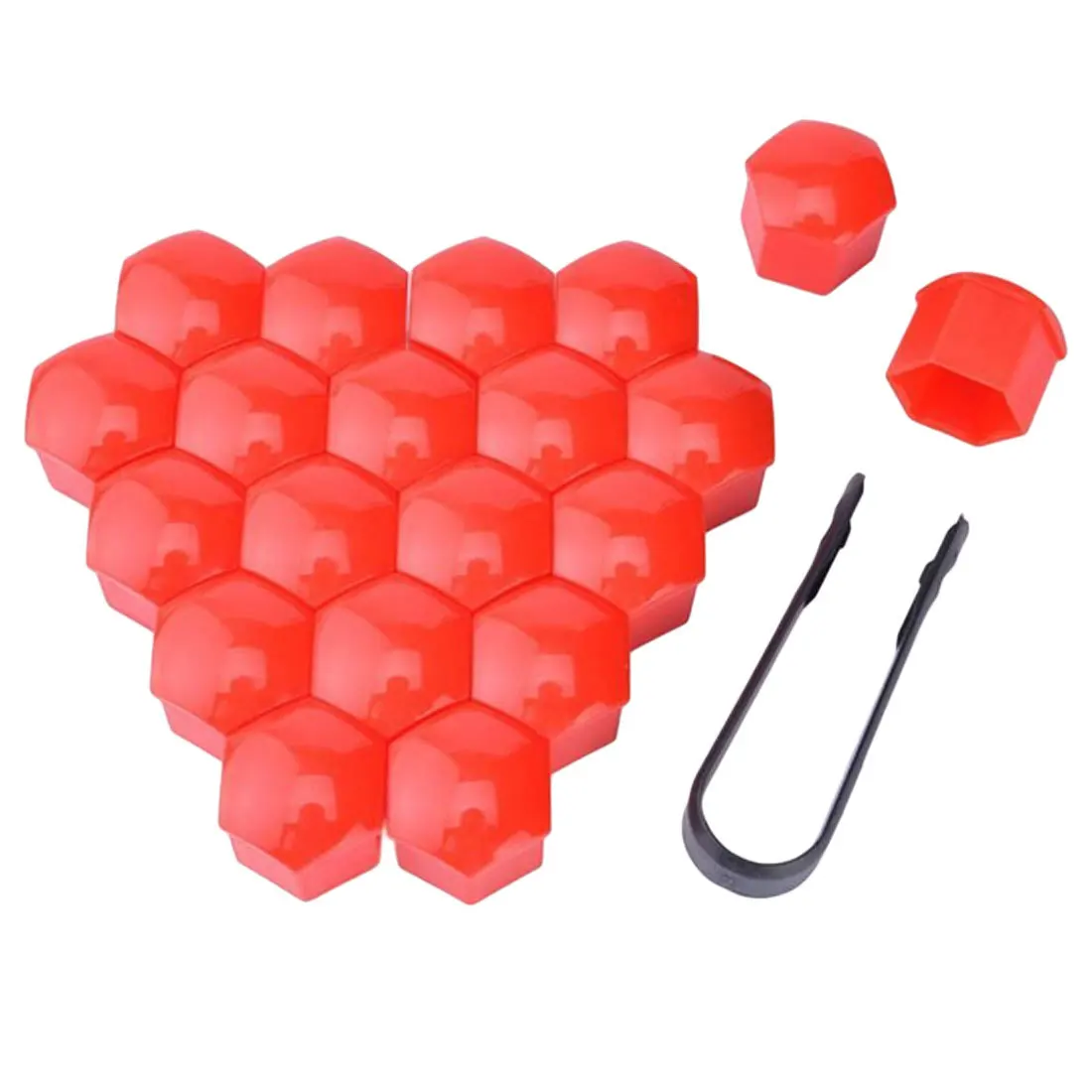 20 Stuks Auto Wielmoer Caps Anti-Roest Auto Hub Schroef Bescherming Covers Autoband Schroefdoppen Moer bout Covers Auto Exterieur 17/19/21mm