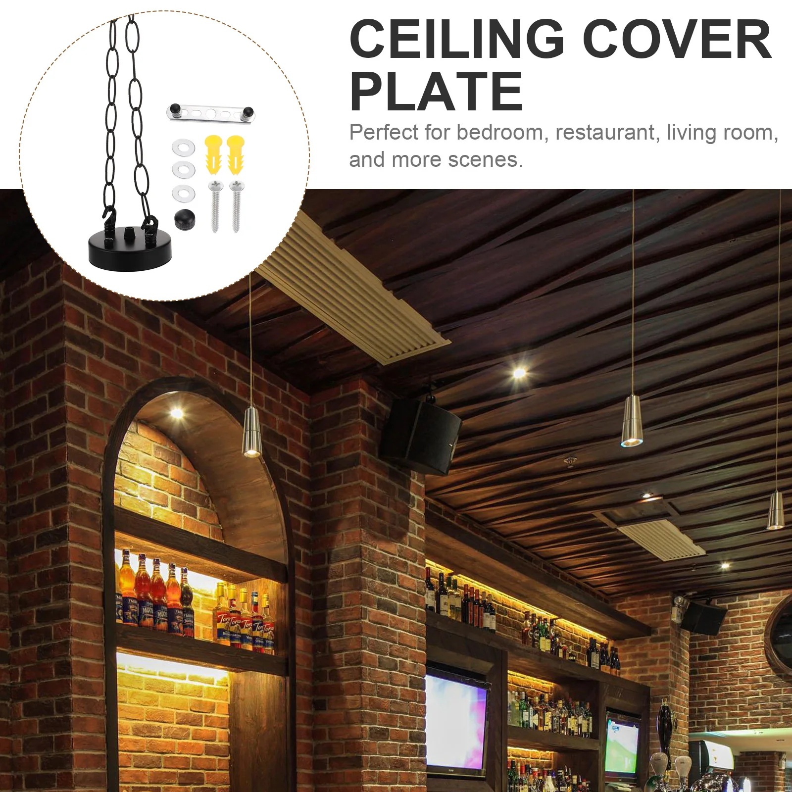 

1 комплект, винтажная потолочная пластина, люстра, навес, сверхмощная железная цепочка для подвесного светильника, потолочная крышка, пластина