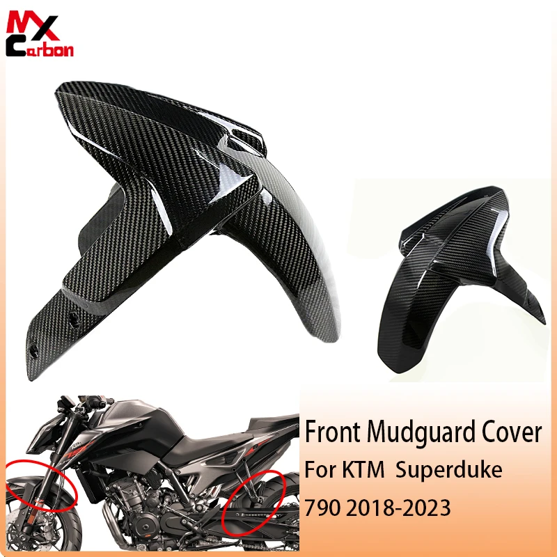 

For KTM Superduke 790 Duke 890 2018+ Fende Motorcycle Modification Accessories 3K100% Carbon Fiber Front Mudguard Cover Fairing