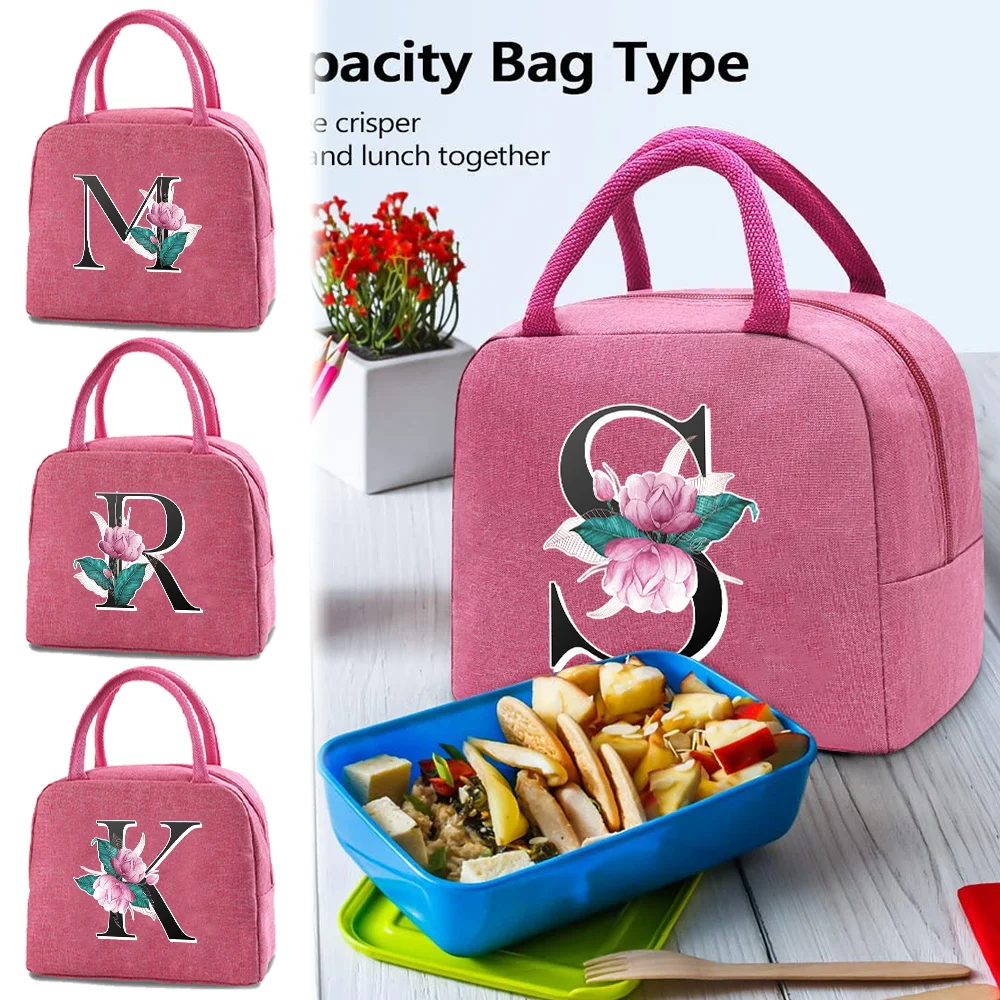 

Lunch Bag School Lunch Box Bags Simple Practical Handle Bag Picnic Food Pouch Thickened Cute Handle Pack Whitemarble Series