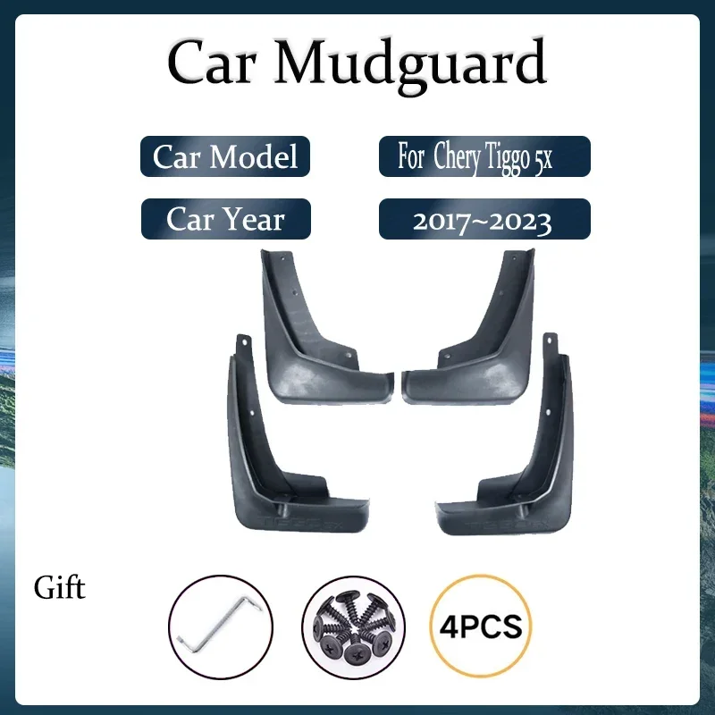 Car Mud Guards For Chery Tiggo 4 E 5x Pro EMC Wave 3 2017~2023 Universal Mudguards Front Rear Fender Mudflapds Auto Accessories