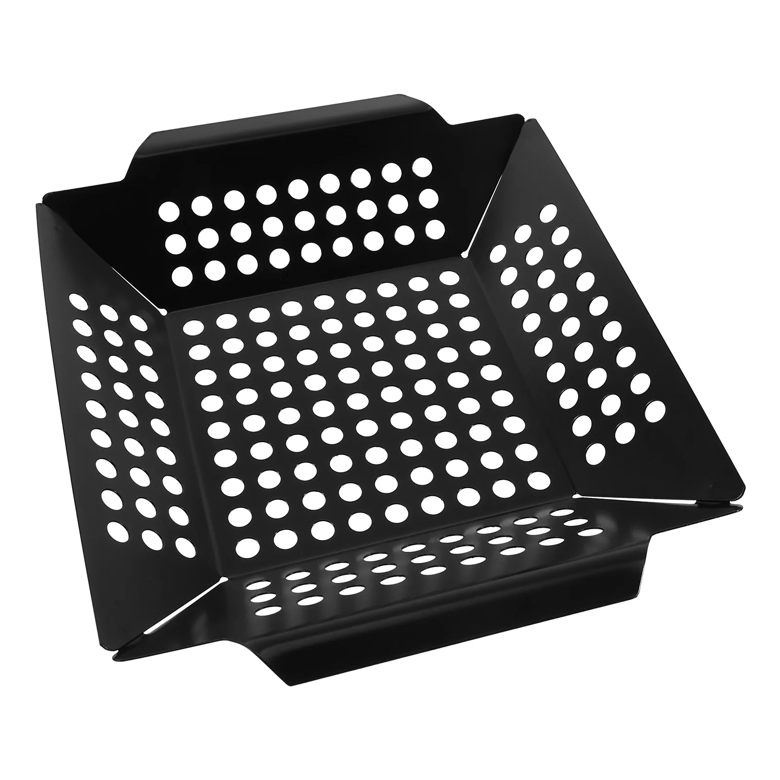 

Stable Reusable Barbecue Basket Portable Camping Grilling Basket Durable Iron Grill Tray Easy Cleaning Coating For Outdoor