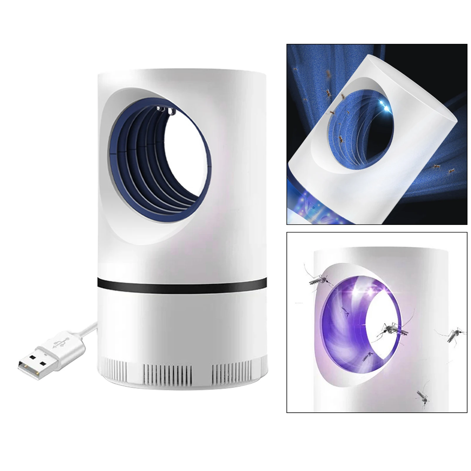 USB электрическая ловушка для насекомых, светодиодная подсветка, насекомое, 3,94x6,69 дюйма