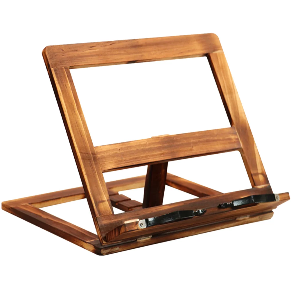 1PC Book Reading Shelf Myopia Prevention Bracket Tablet Support Wooden Reading Stand for Home Outdoor Color 1