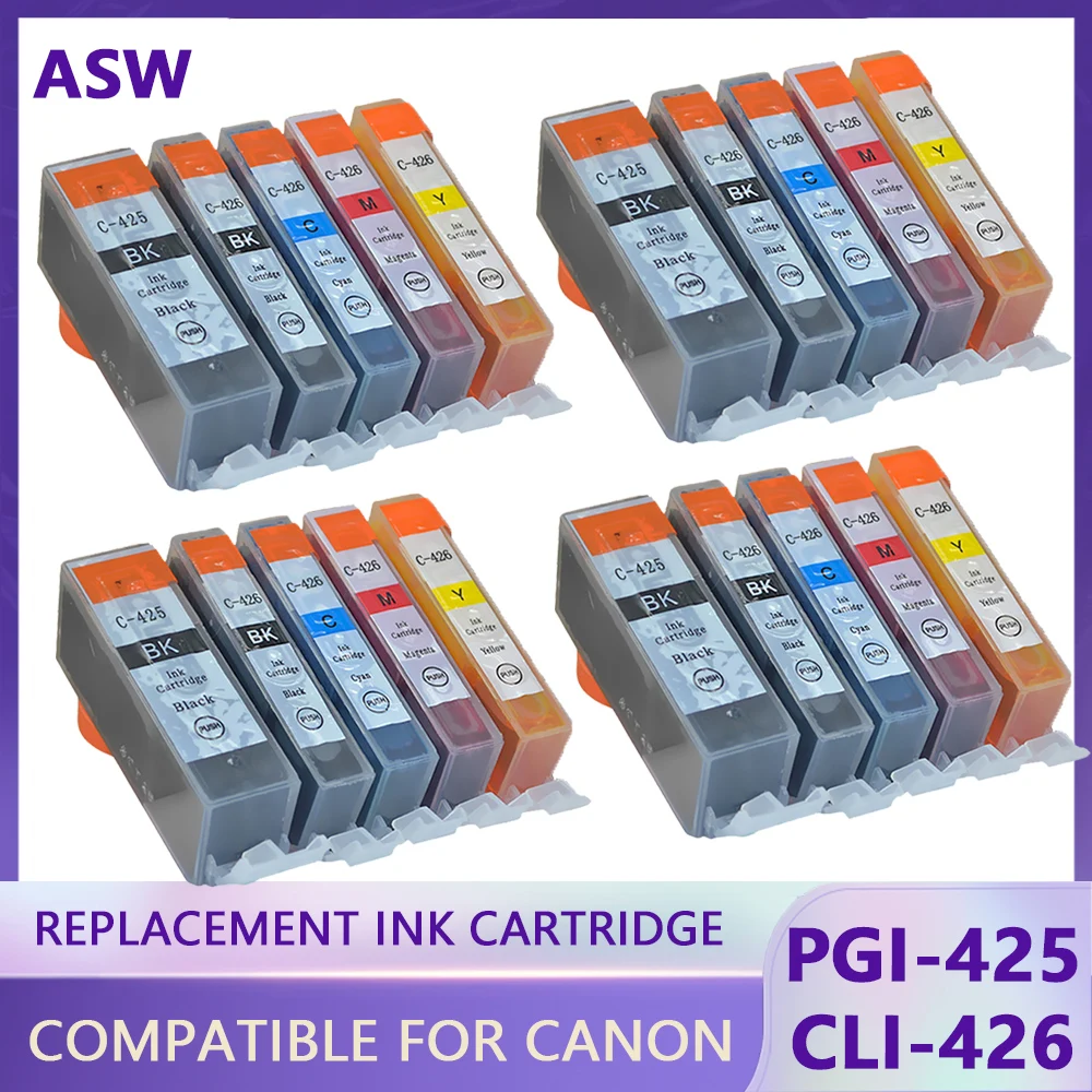 

Compatible Ink cartridge For Canon pgi 425 426 PGI-425 CLI-426 pgi425 cli426 PIXMA IP4840/IP4940/IX6540/MG5140/5240/5340 Printer