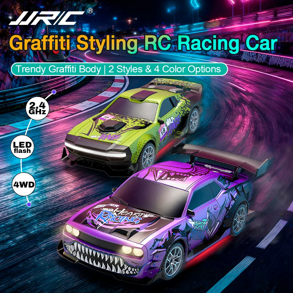9IMOD RC Drift Car Remote Control Racing Vehicle with Drift Tires LED Headlights 2.4G Rechargeable Battery Indoor Outdoor Toy