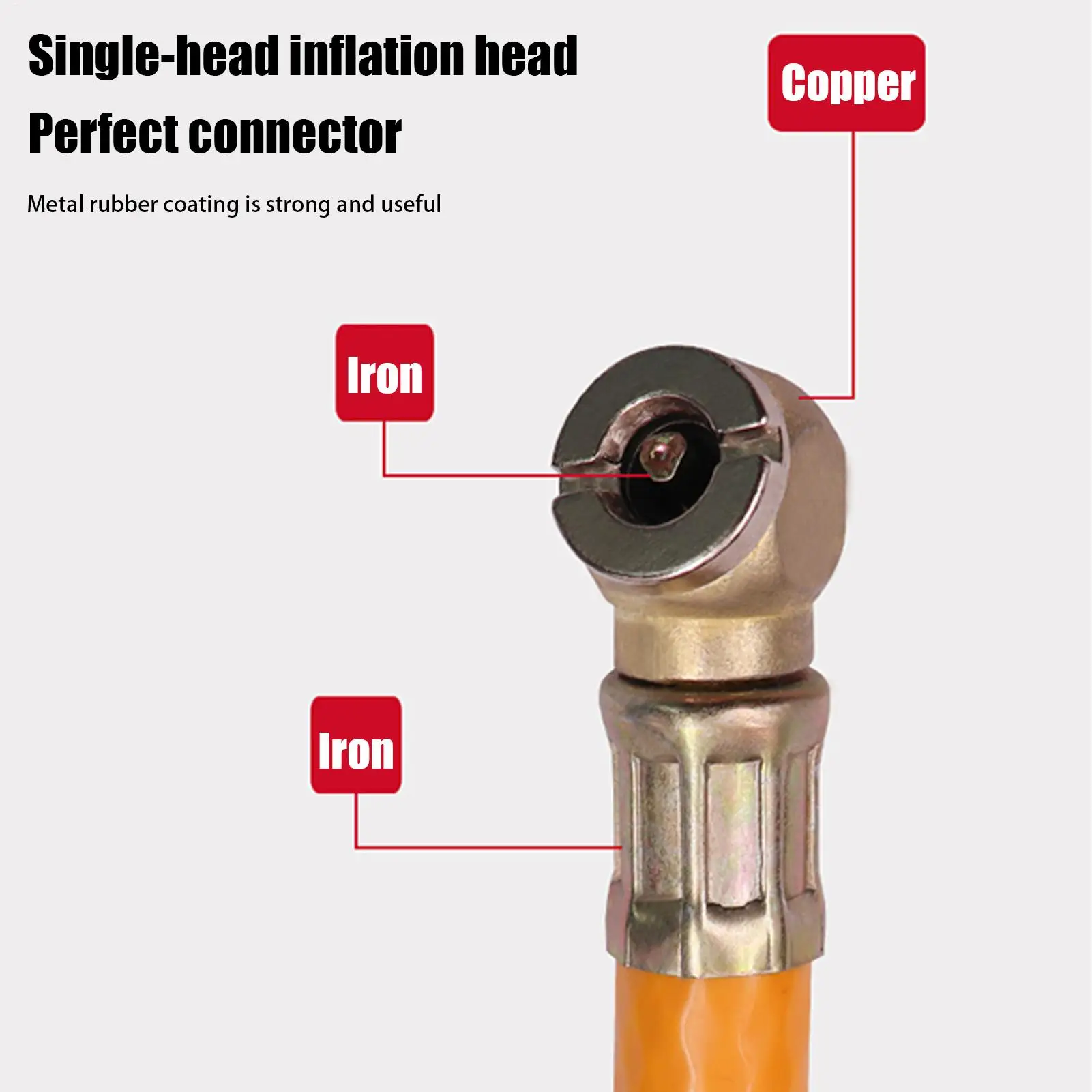 

Адаптер для шланга для накачки шин, односторонний шланг для воздушного насоса для колес, адаптер для накачивания автомобильных шин для автомобиля, мотоцикла, грузовика, велосипеда, седана, путешествий