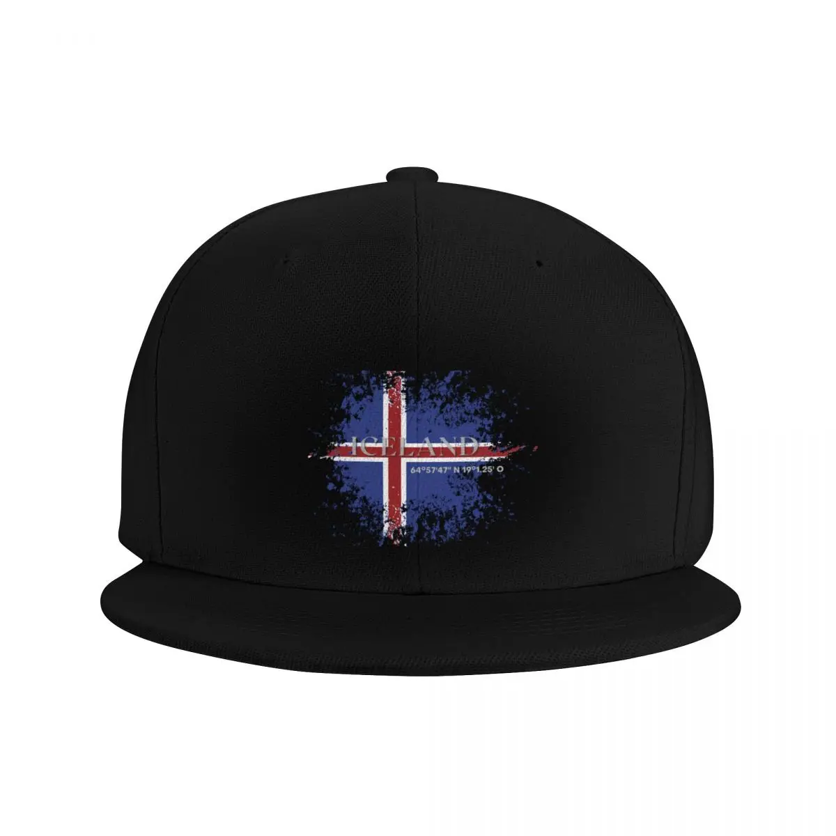 Iceland vintage grunge flag Baseball Cap Golf Wear dad hat Bobble Hat sun hat Men Caps Women's