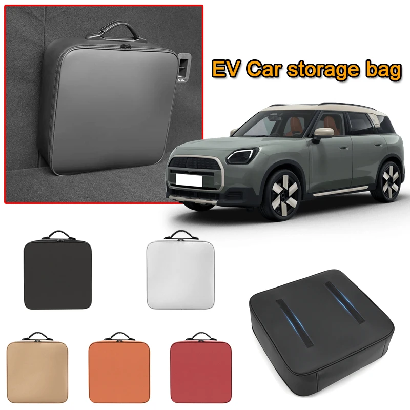Portable EV Car Charging Cable Storage Box Electric Vehicle Charger Cables Carry Bag Fit For MINI COUNTRYMAN ACEMAN COOPER SE