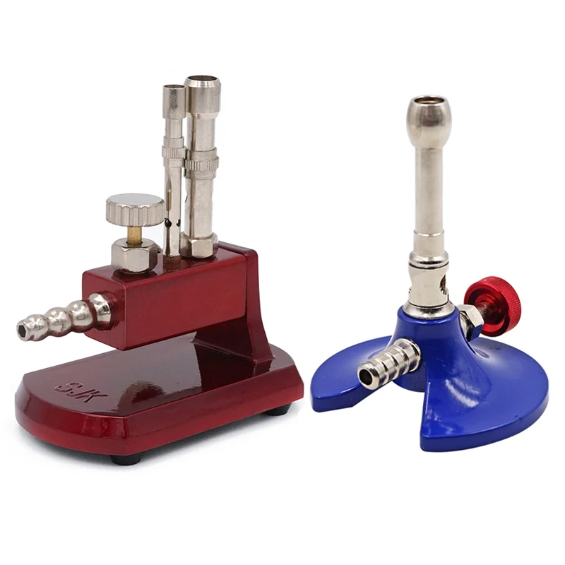 1pc Micro Bunsen Burner Double/Single Tube Rotatable Gas Propane Light Dental Lab Equipment