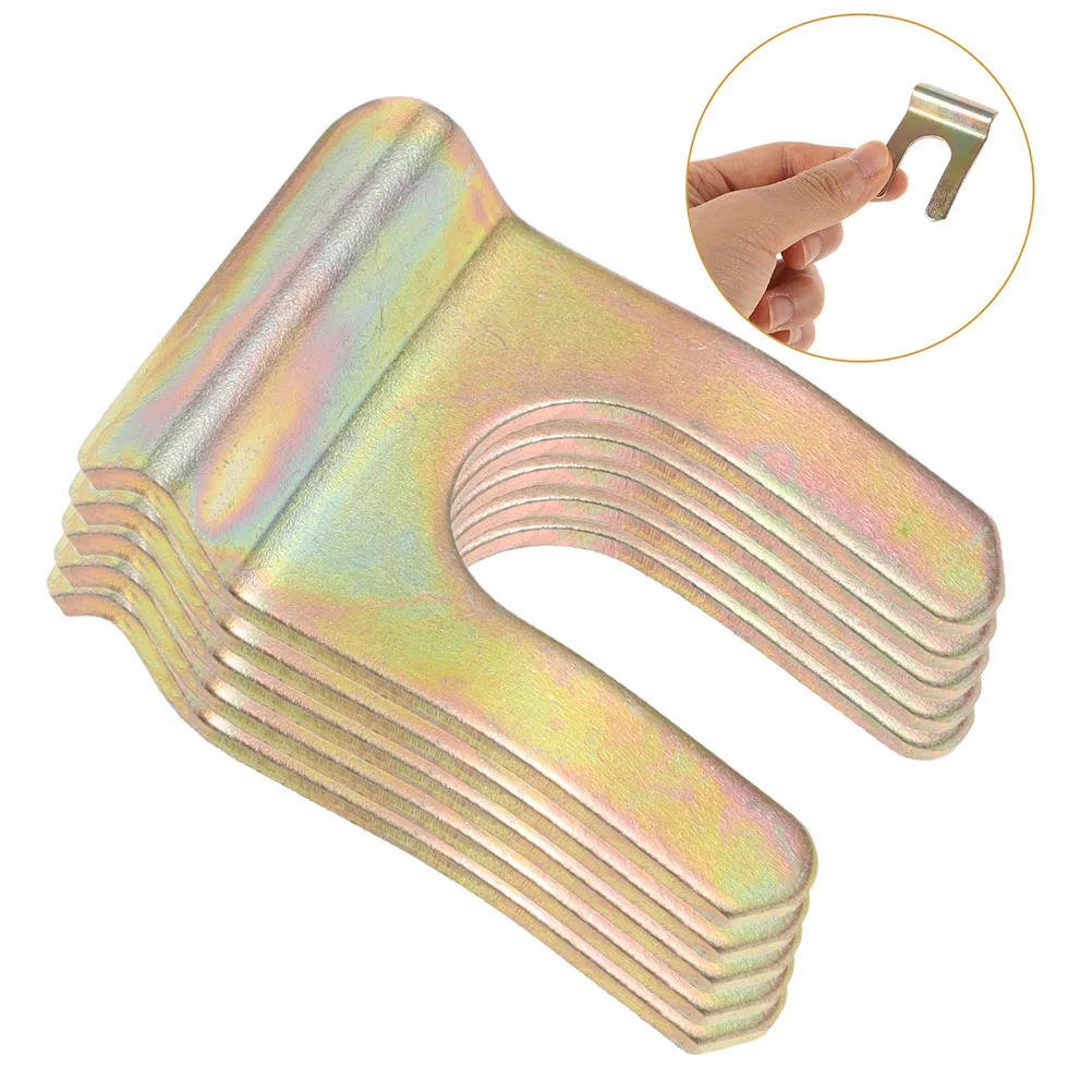 

12 шт. U-образные фиксаторы тормозных шлангов, прочные зажимы для позиционирования, простая установка, автомобильные детали золотого цвета