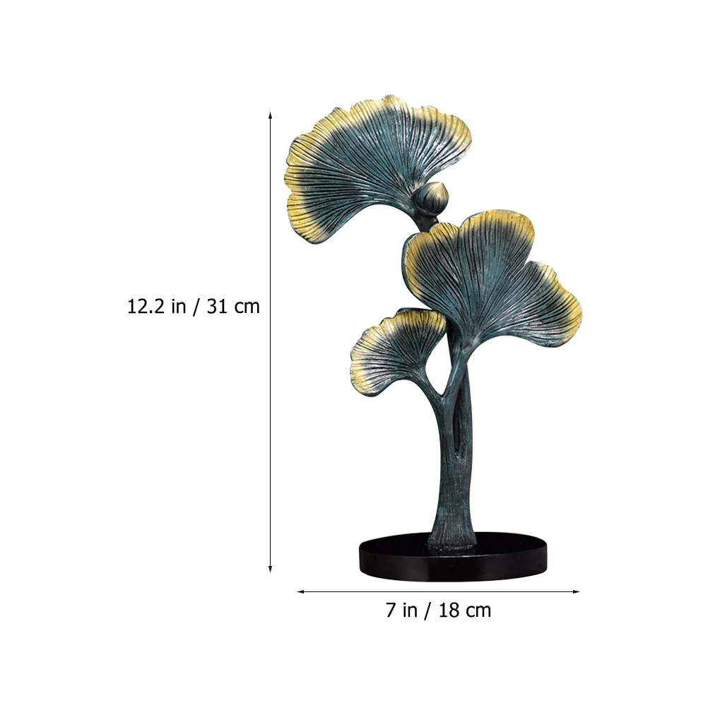 

Ginkgo Leaf Resin Desktop Ornament Retro Style Compact Size Bright Office Desktop Decor Adornment Ginkgo Leaf Decor