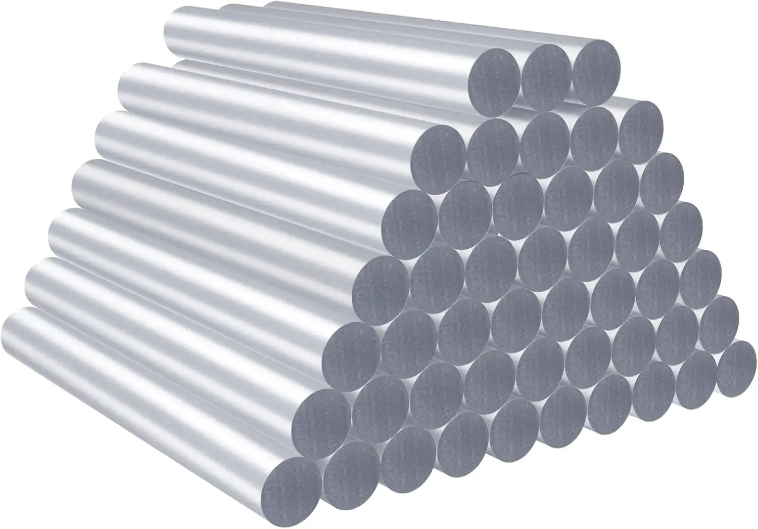 

48 Pack Metallic Silver Hot Glue Sticks 0.43x4 in for Crafts and Repairs with Strong Adhesive