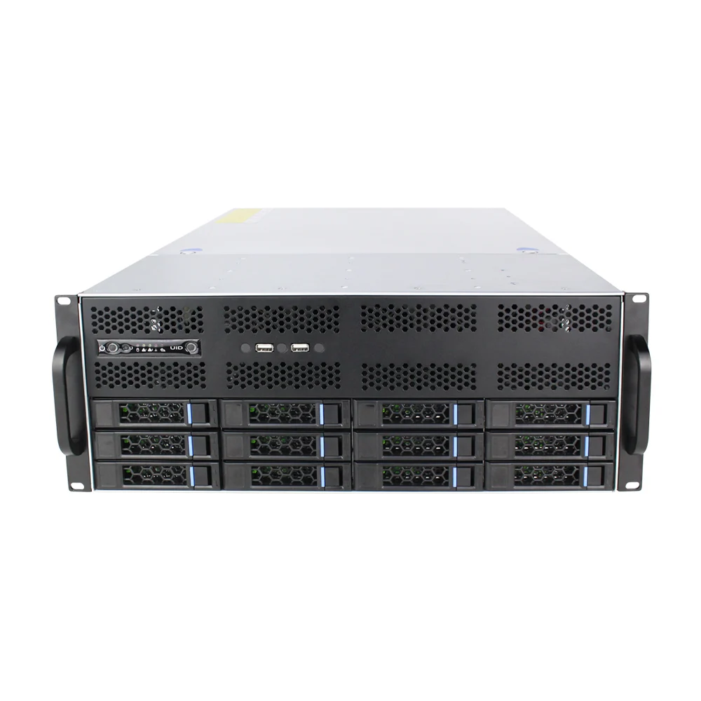 4U Storage Server Chassis Toploong S465-12 with Expander Backplane and Fan