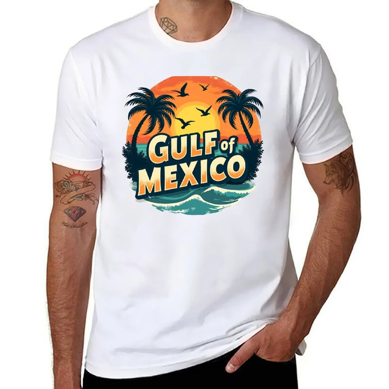 

Gulf of Mexico retro vintage T-Shirt man t shirt luxury t shirts for man graphic tees T-Shirt