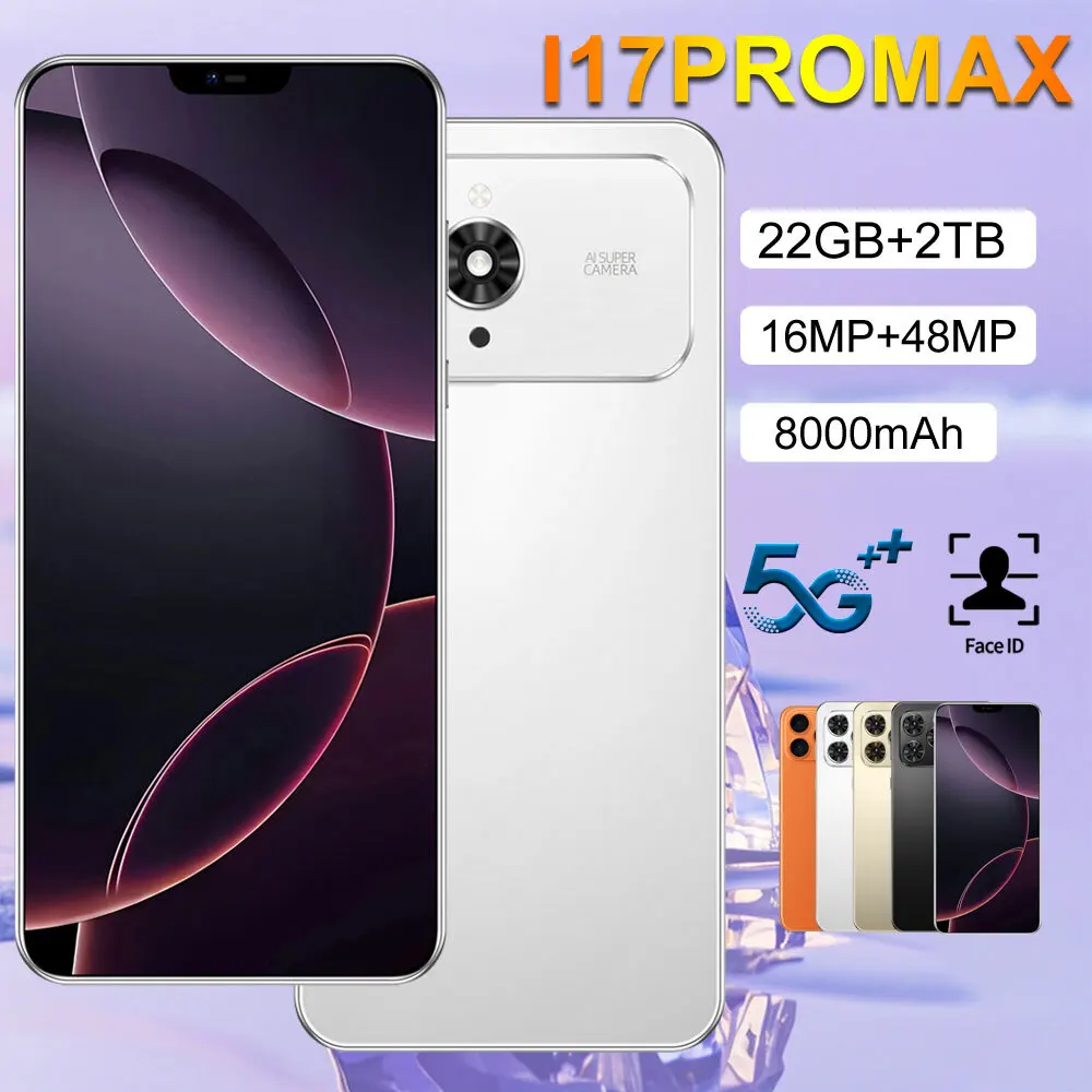 

HOT I17 Pro Max NEW 7.0 Inch Global Edition Original Cheap Smart Dual Card 22GB+2TB 8000Mah Battery Facial Recognition Function