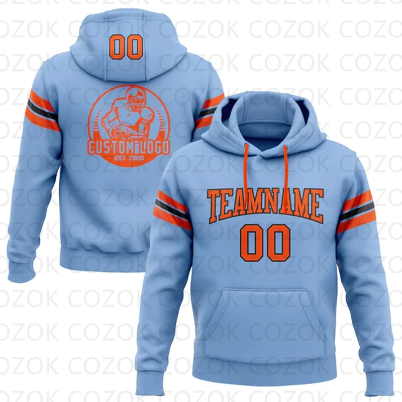 Customized Hoodie Blue Purple Color Jersey 3D Printed  Unisex Pullovers Hoodie Casual Sweatshirts