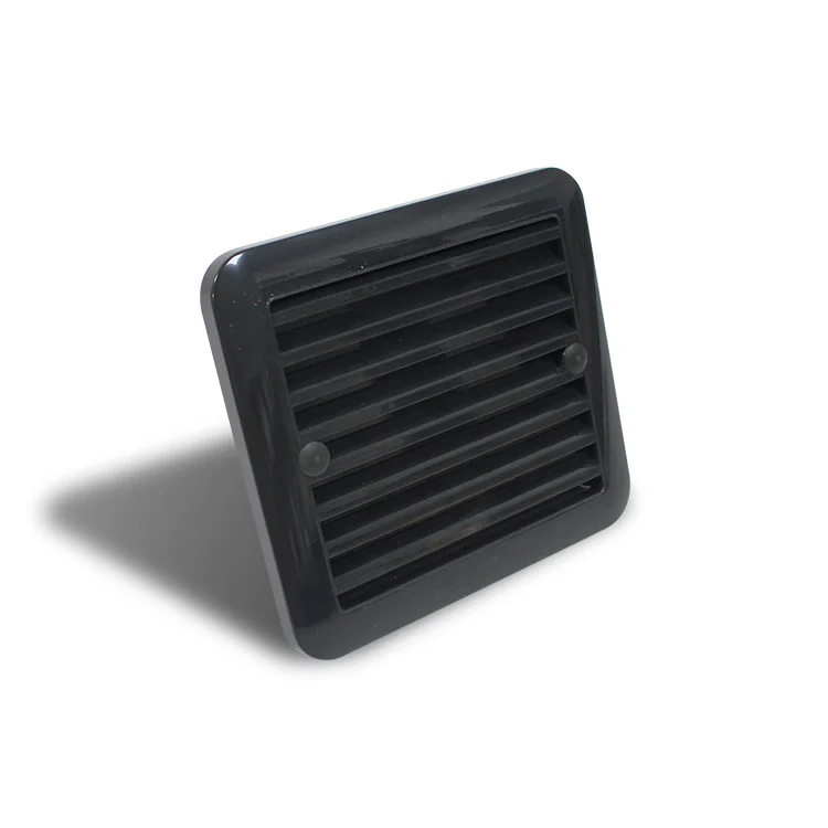 RV Accessories 12v Black RV Vent Side Outlet Exhaust Fan Shutters Grille Cooling Vent Fan