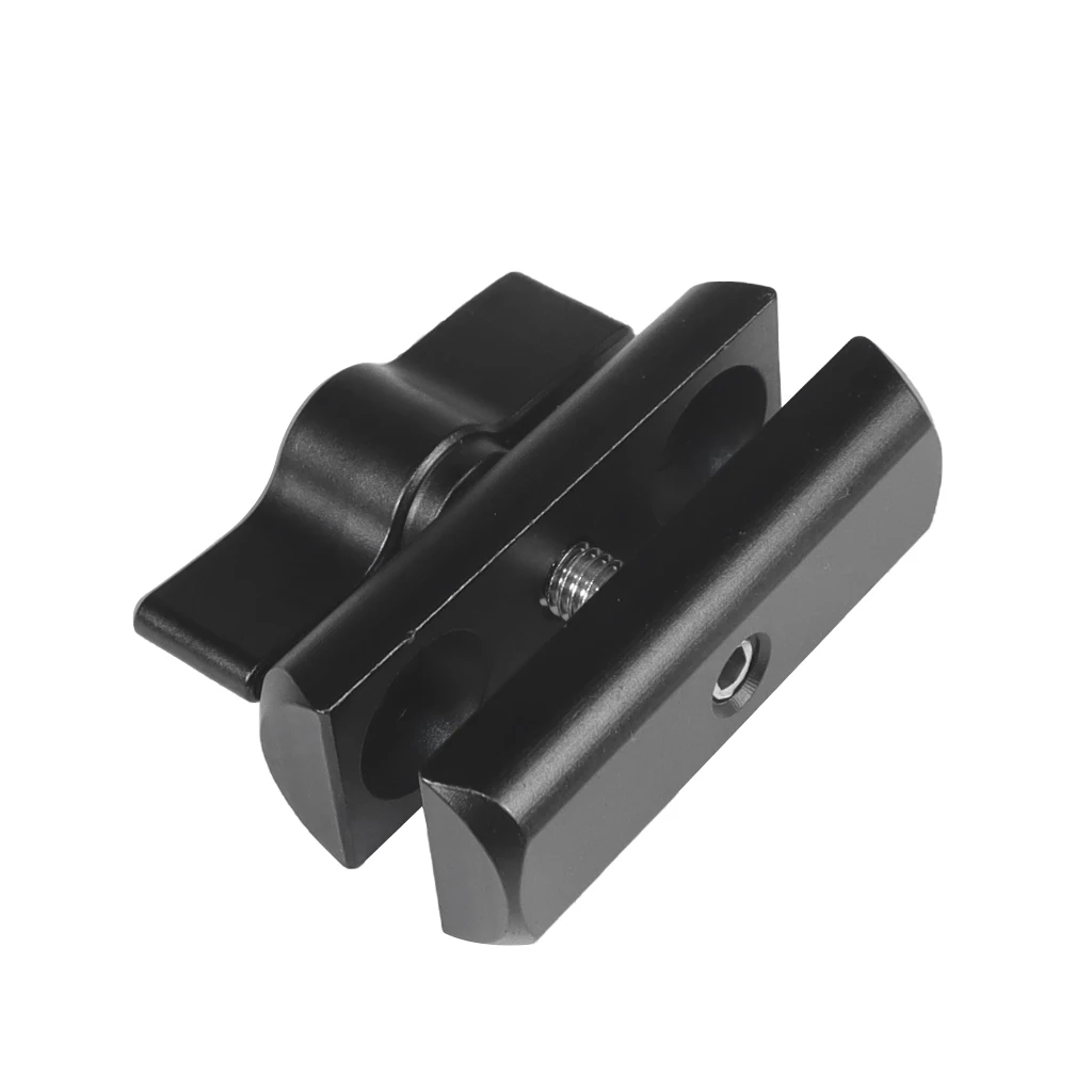 Aluminium-Doppelsockel-Arm-Verlängerungshalterung für 17 mm Kugelkopf-Clip-Halter, Lichtklemme für RAM für Gopro 13 12 Insta360 X4 Kamera – Detail 4