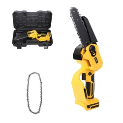 Mini tronçonneuse sans fil compatible avec Dewalt, scie à chaîne à batterie 18V, 20V, vitesse variable, calcul, travail, outil d'exploitation forestière de jardin, 6