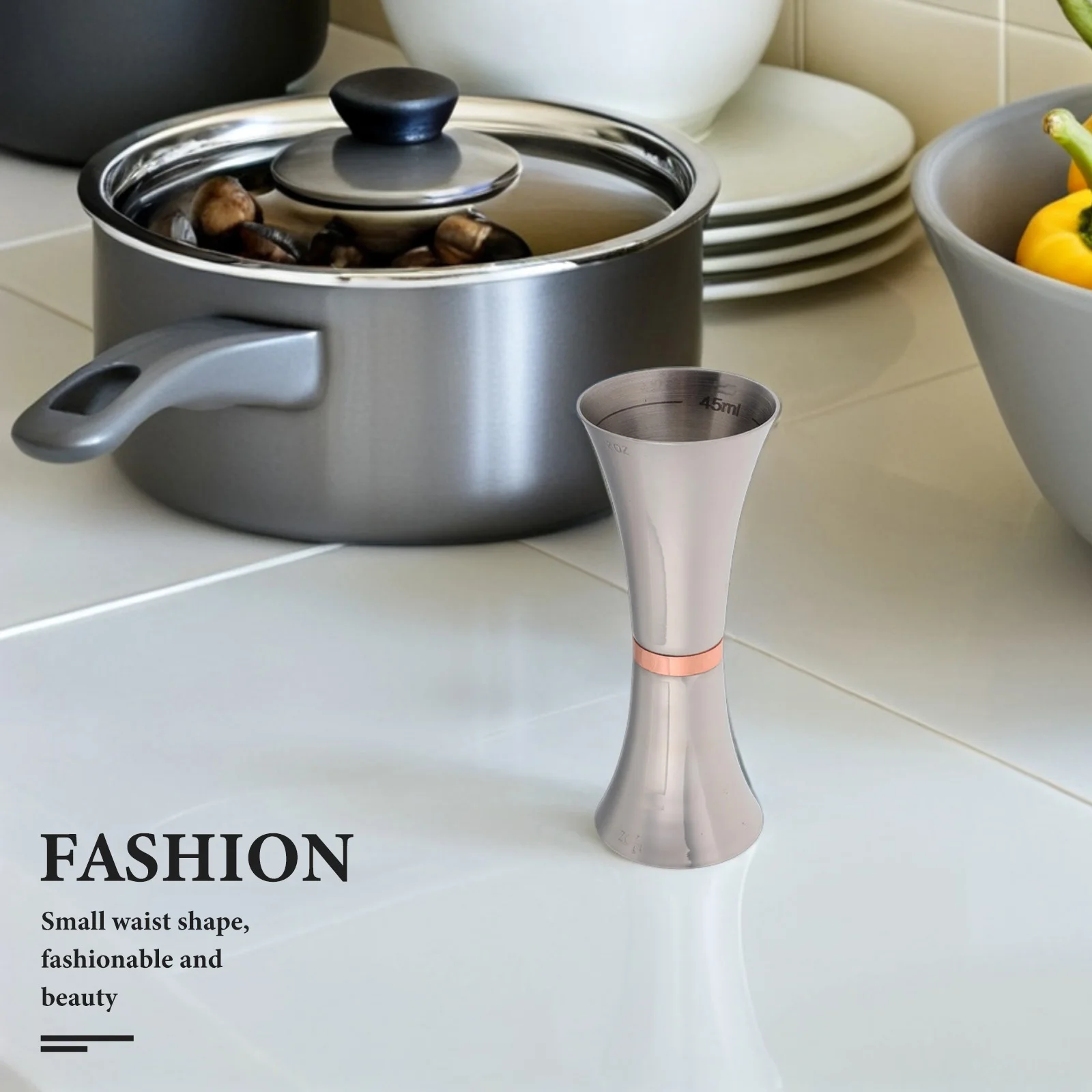 

Measurer Coffee Measuring Cup Stainless Steel Dry Cups Drink for Cocktails Jigger Measurement Ounce Double Bar