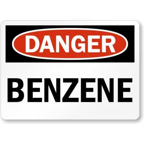 Benzene Danger Aluminum Weatherproof  Sign-Aluminum