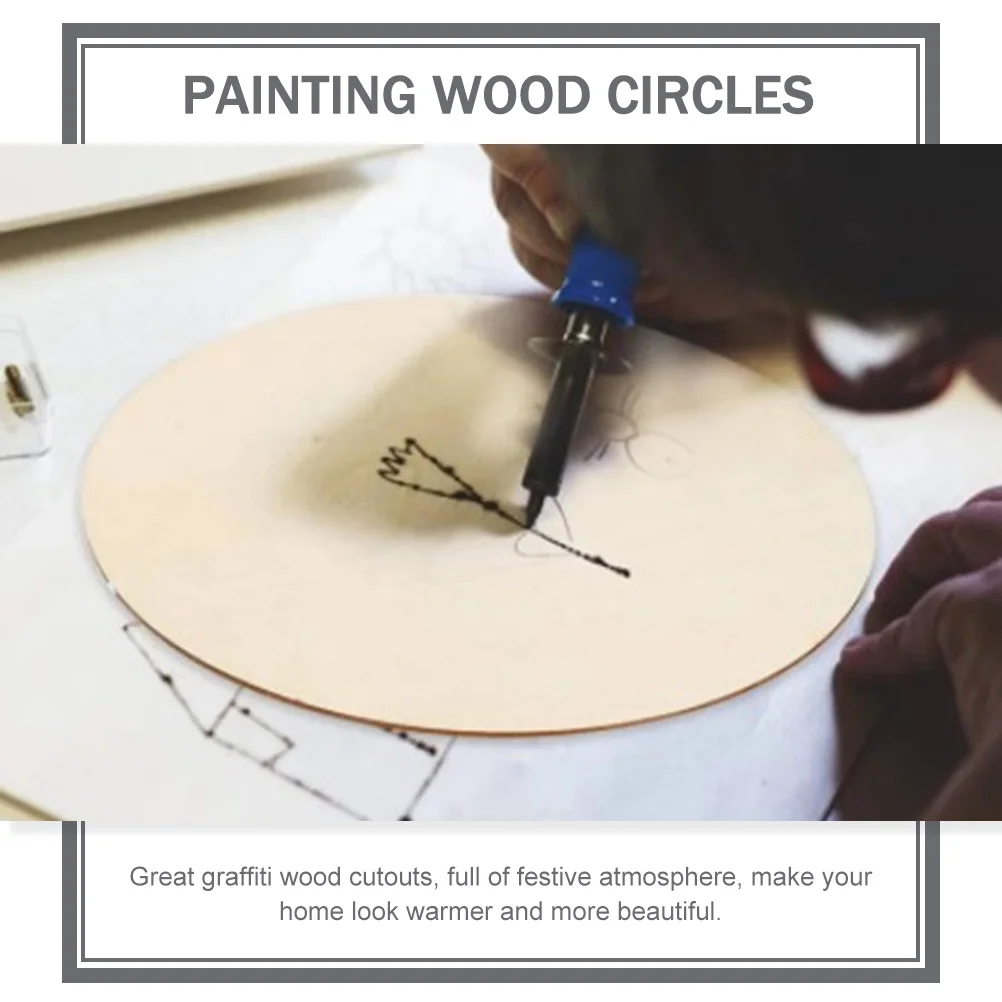 

4 set Wood for Crafts 30CM DIY Blank Discs Wood Rounds For Crafts Unfinished Plaque Christmas Decor Sewing Accessories