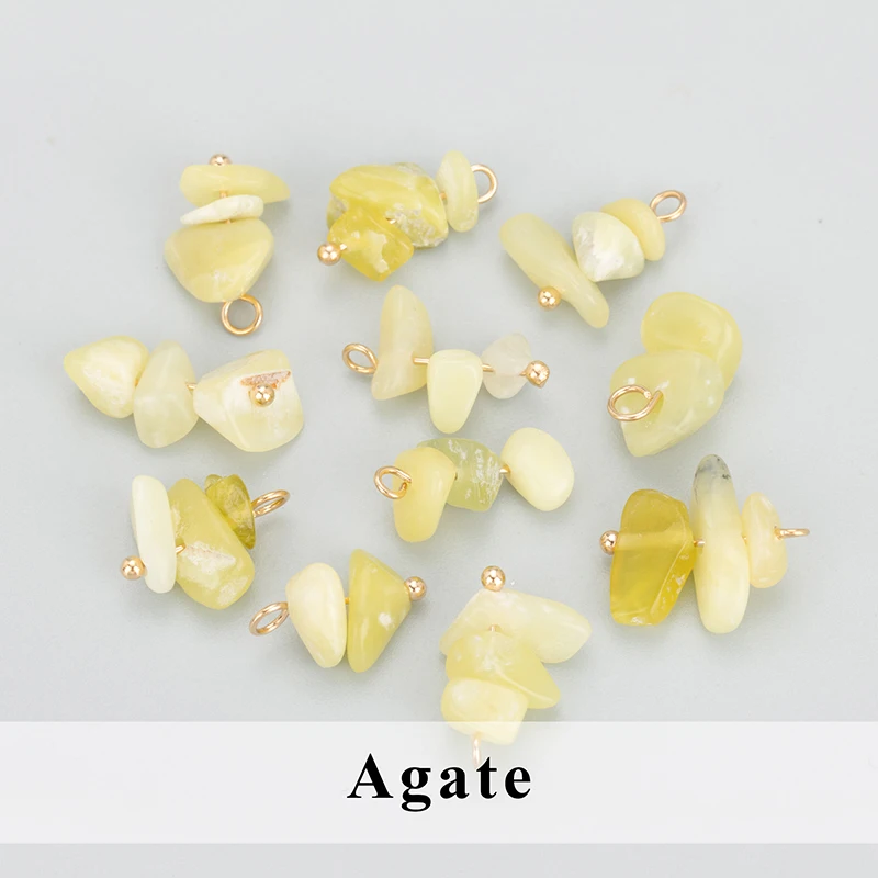 assoonas, 10 Stück/Lot, MB49, Schmuckzubehör, 18k vergoldet, Kupfer, Naturkristall, Anhänger, handgefertigt, Schmuckherstellung, DIY-Anhänger – Detail 4