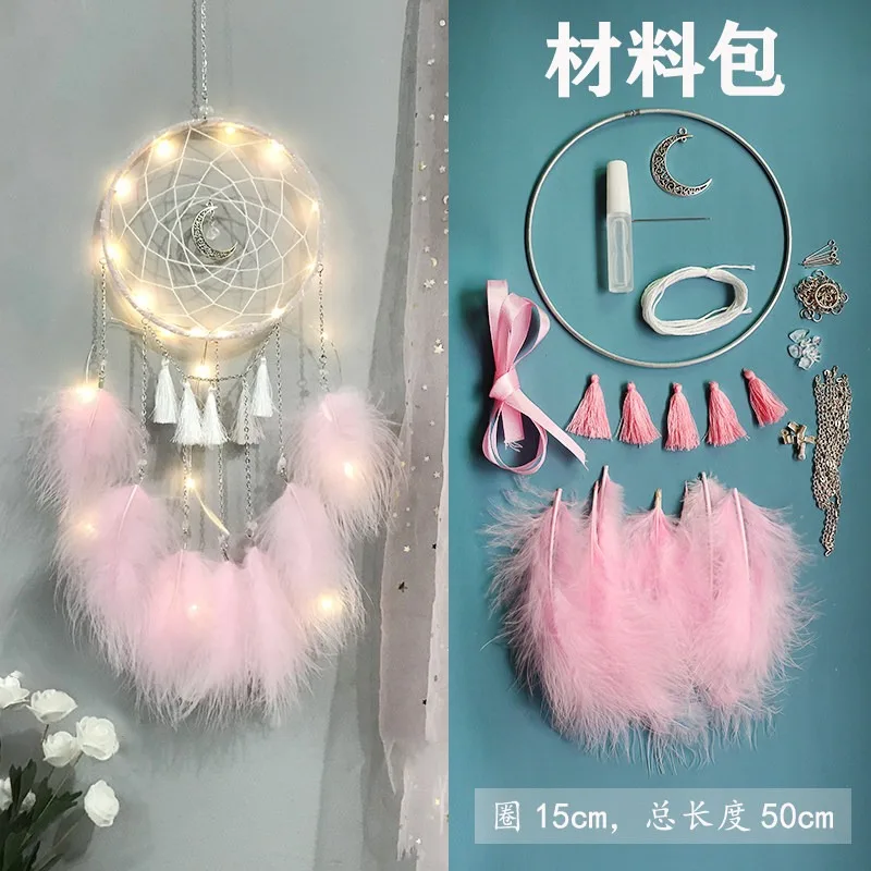 Dreamcatcher Wind Chime DIY Craft Kit Hanging Ornament for Craft Class Window Sill Garden Tent Graduation Birthday Gift