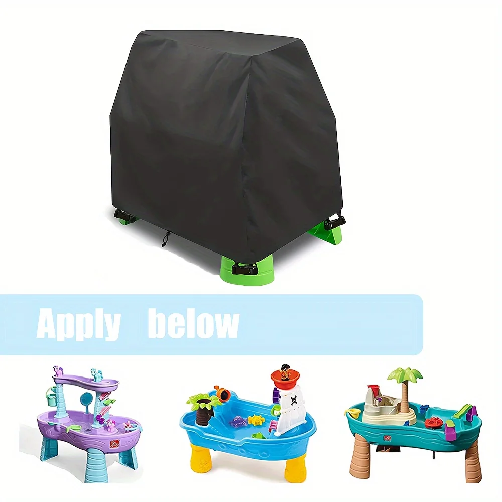 Water Table Cover, Rain Showers Splash Pond Water Table, Waterproof Dust Proof Anti-UV Outdoor Toys Cover-Grey, Cover only