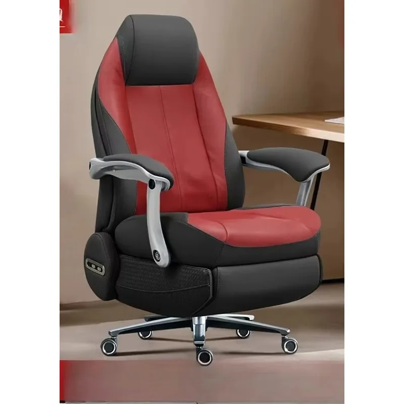 Rolling Massage Comfortable Sedentary Reclining Electric Boss Chair High-end Home Leather Office ChairX14