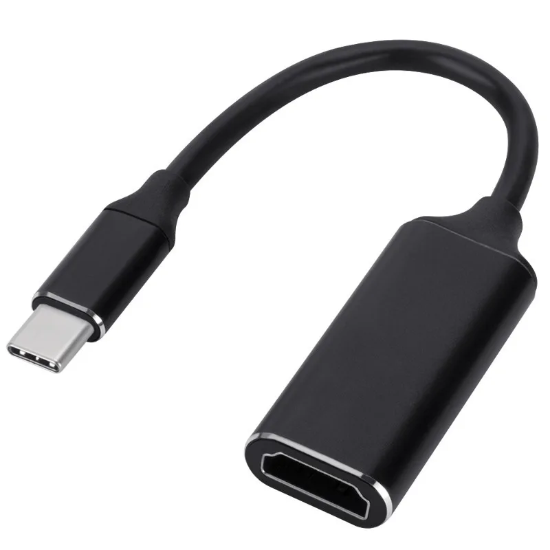 For PC Laptops Tablet Xiaomi Huawei USB Type C to HDMI-compatible Adapter Cable USB-C to HDTV Cable Converter 4K Type-C to HDTV