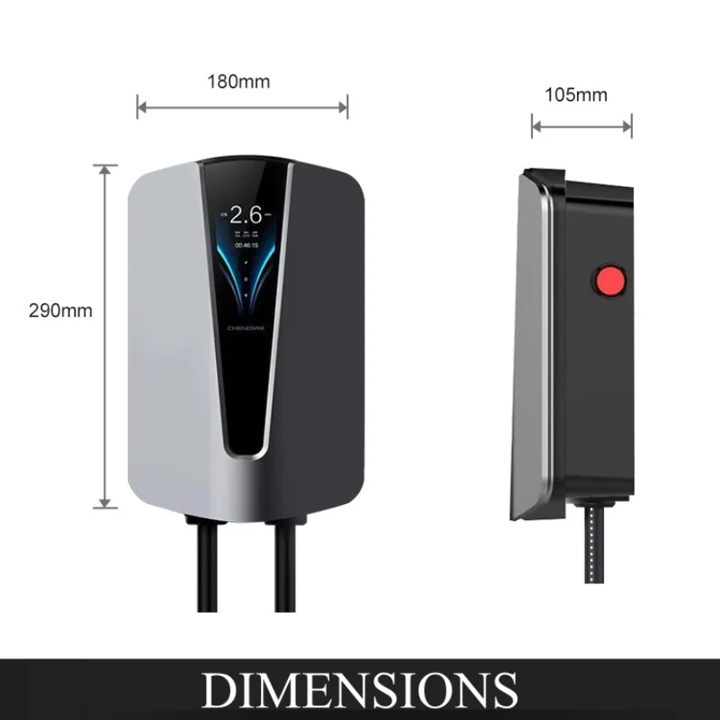 GB/T 20234 22KW EV charging station for Business use electric vehicles car charger,wall-mounted,with RFID card,OCPP 1.6 5m cable