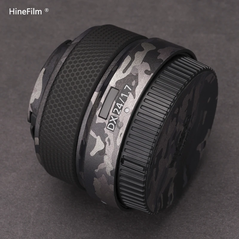 Hinefilm Skin для Nikon Nikkor Z DX 24 мм f/1,7 Наклейка на объектив Обёрточная крышка Кожа 24 F1.7 Кожа наклейки на объектив 24 1,7 Защитная кожа 24F1.7