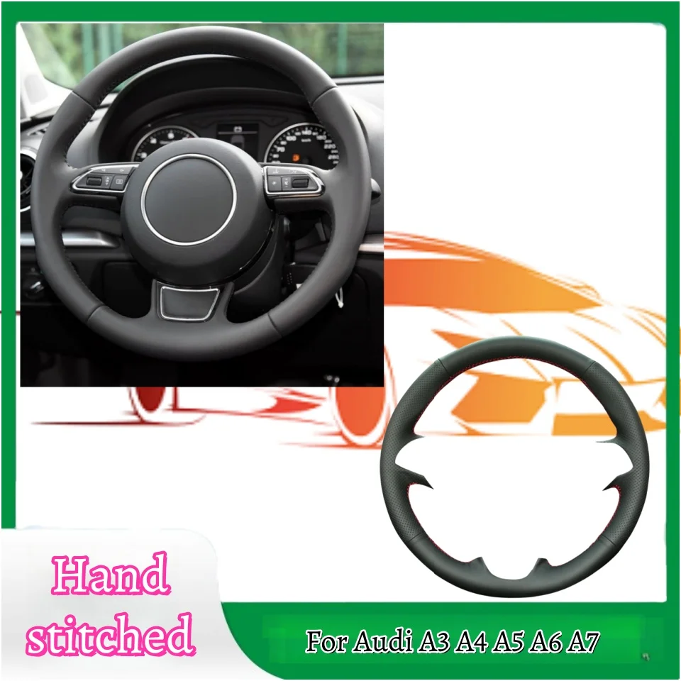 

Custom Hand-stitched Microfiber Leather Steering Wheel Cover For Audi A3 A4 A5 A6 A7 Allroad RS S6 S7 S8 Car Accessories