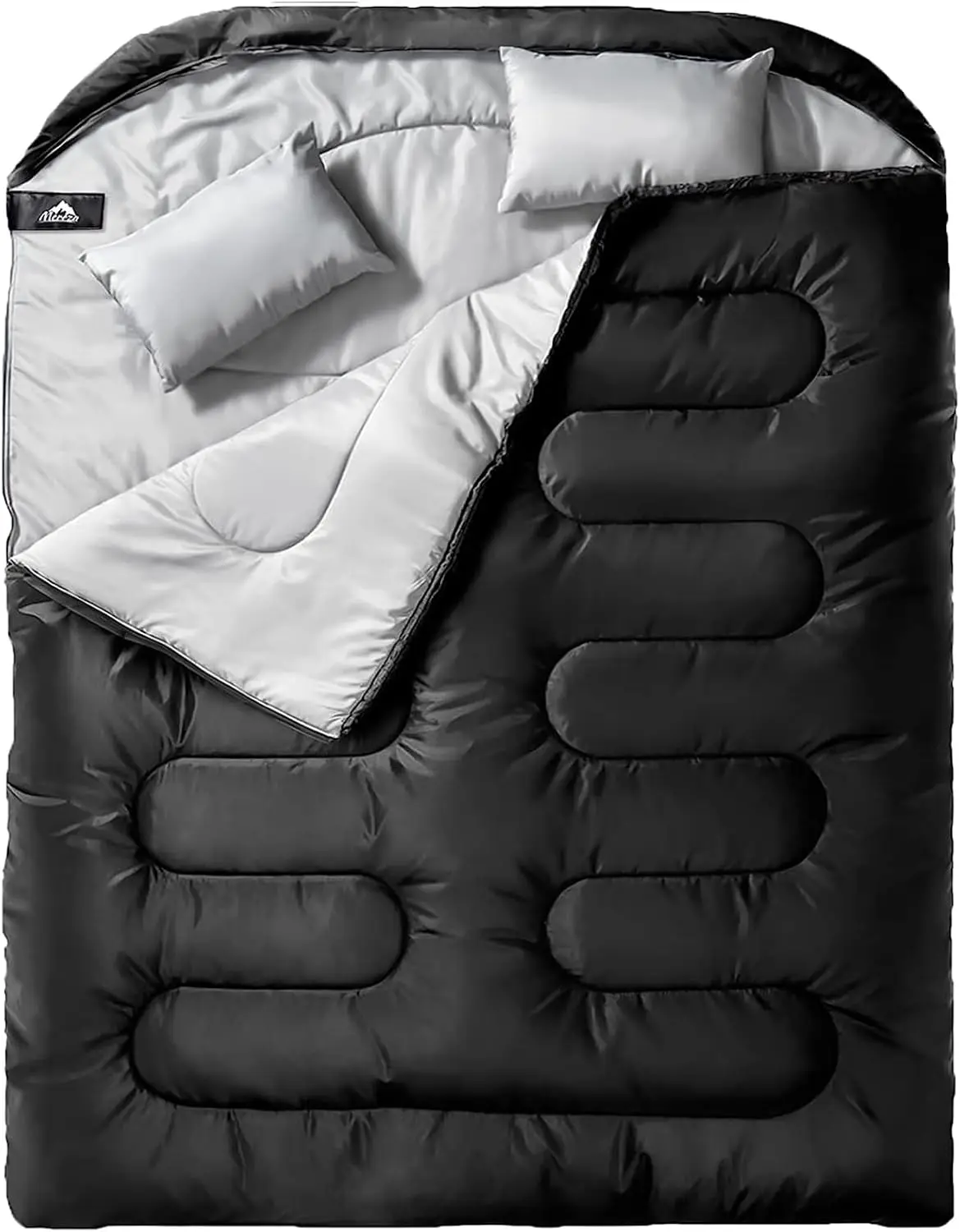 

Спальный мешок XL Queen Size для двоих с подушкой для взрослых, всесезонный, для кемпинга, походов, туризма, для 2 человек, для холодной погоды, теплый