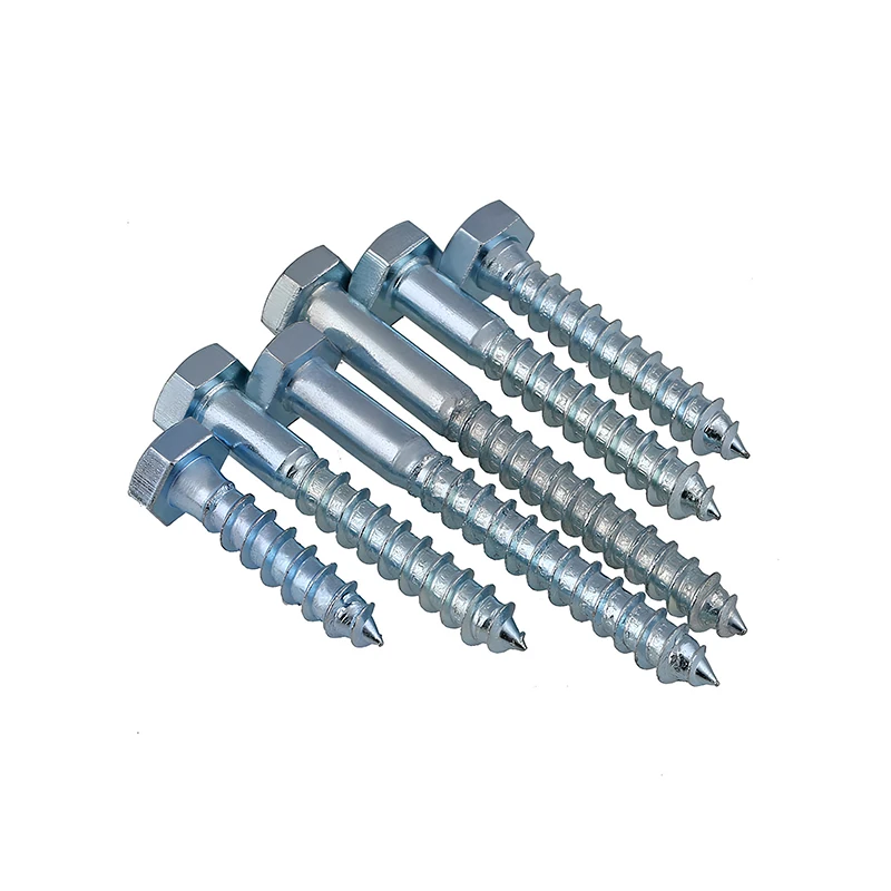 DIN571 Galvanized External Hex Self Tapping Wood Screws, Extra Long Timber Lag Bolts M10 M12 2-10Pcs Woodworking Hardware