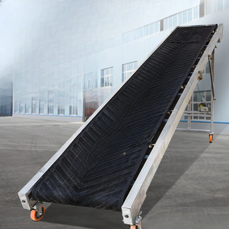 Conveyor belt small belt conveyor loading and unloading artifact electric lifting mobile folding climbing conveyor belt