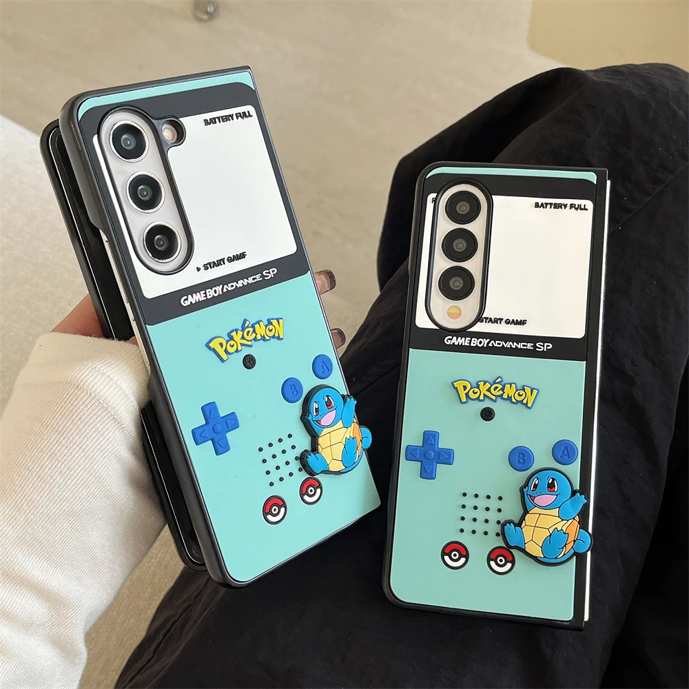 Japan Anime P-Pokemon Phone Case For Samsung Galaxy Z Flip 6 zflip7 Z Fold  3 4 5 7 zfold4 zflip6 Squirtle Charmander Cover - AliExpress 202192403