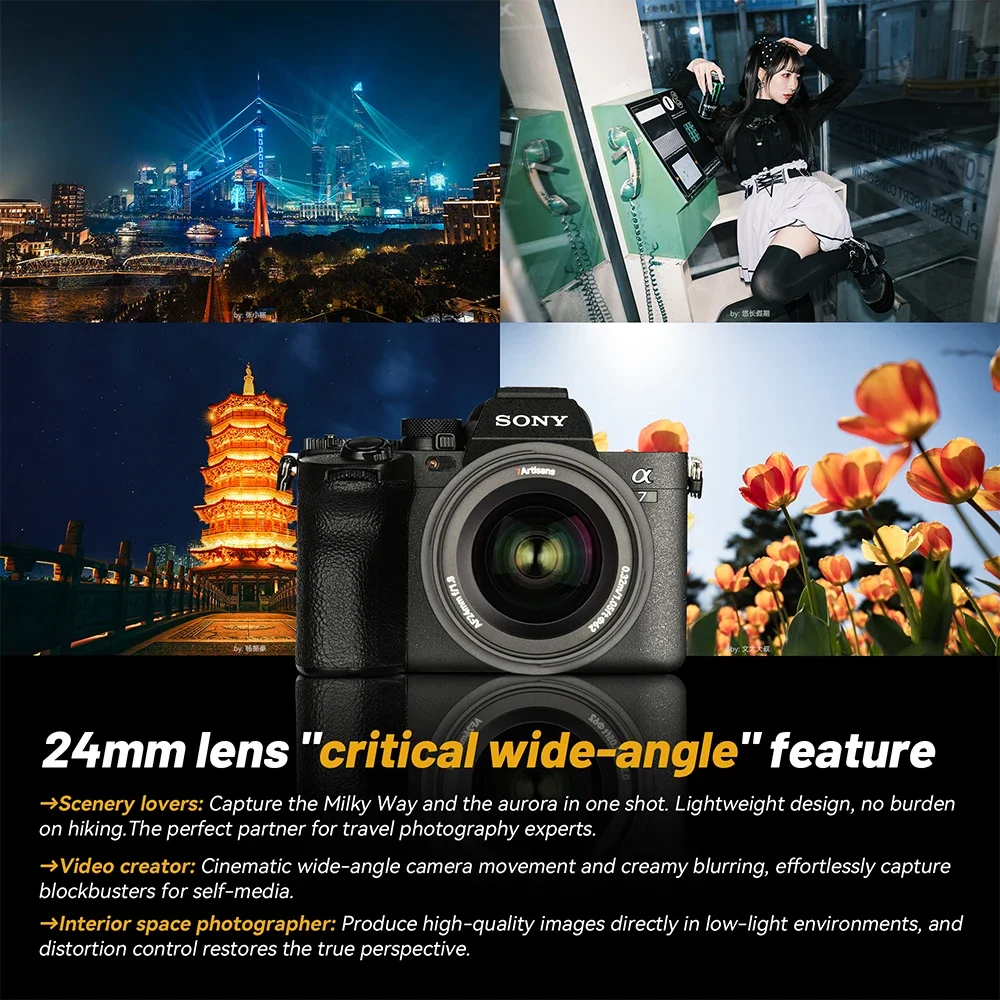 

For E/Z/L FullFrame Lens 7artisans Af24Mm F1.8 Astrophotography Architecture, Landscape, Portrait with Precision Af Professional