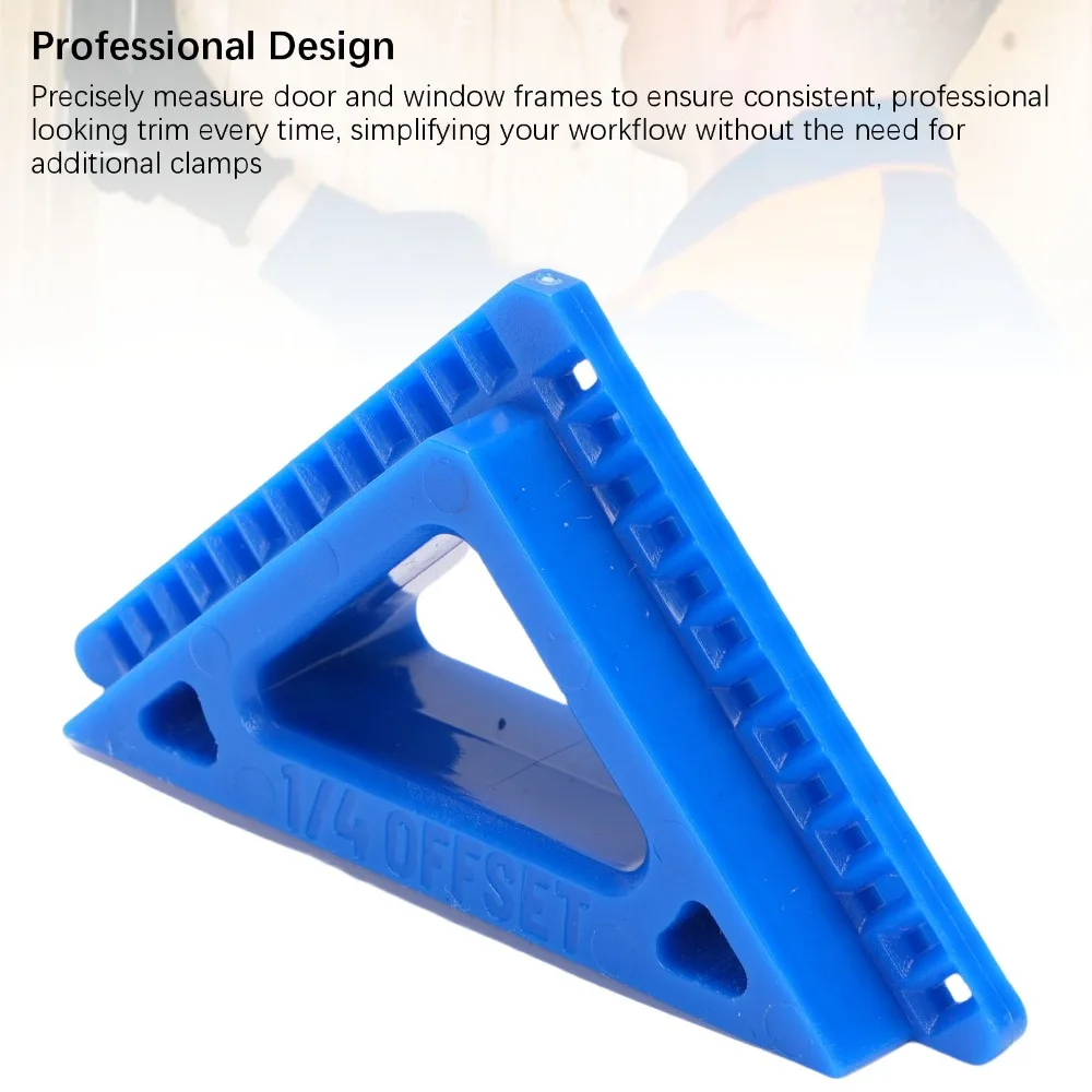 2PCS Professional 1/8 Inch Interval Trim Reveal Tool Blue Precise Setting Marking Tool Plastic Spacer Door Installation