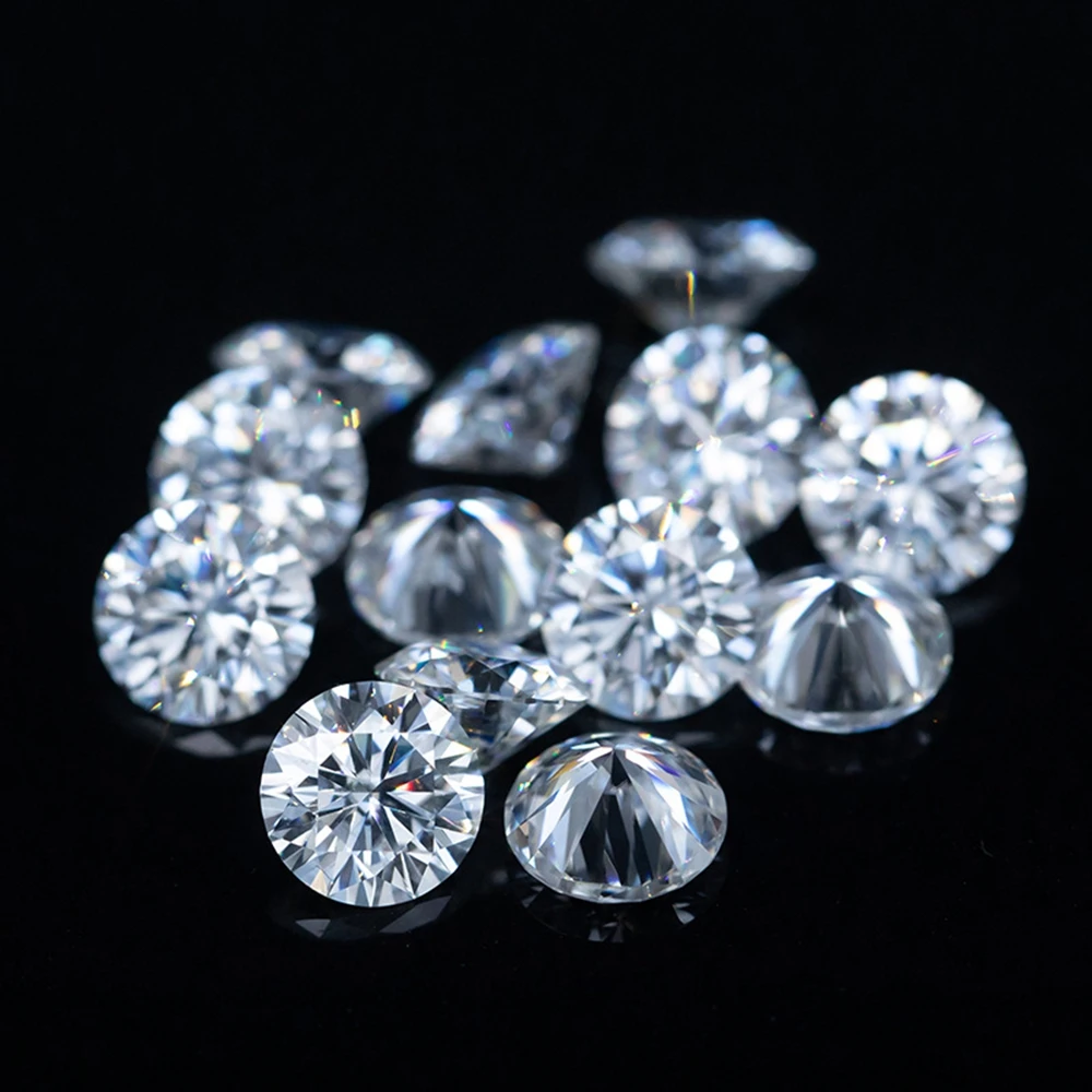 WUIHA prawdziwe okrągłe 6.5MM 1CT VVS1 D Moissanite luźne kamienie 100% przeszedł diament Test GRA certyfikat biżuterii Drop Shipping