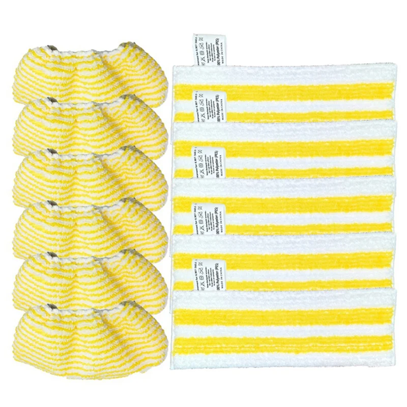 11PCS Steam Mop ผ้าสําหรับ Karcher Easyfix SC2 SC3 SC4 SC5 เครื่องดูดฝุ่นไมโครไฟเบอร์ Mop Pad