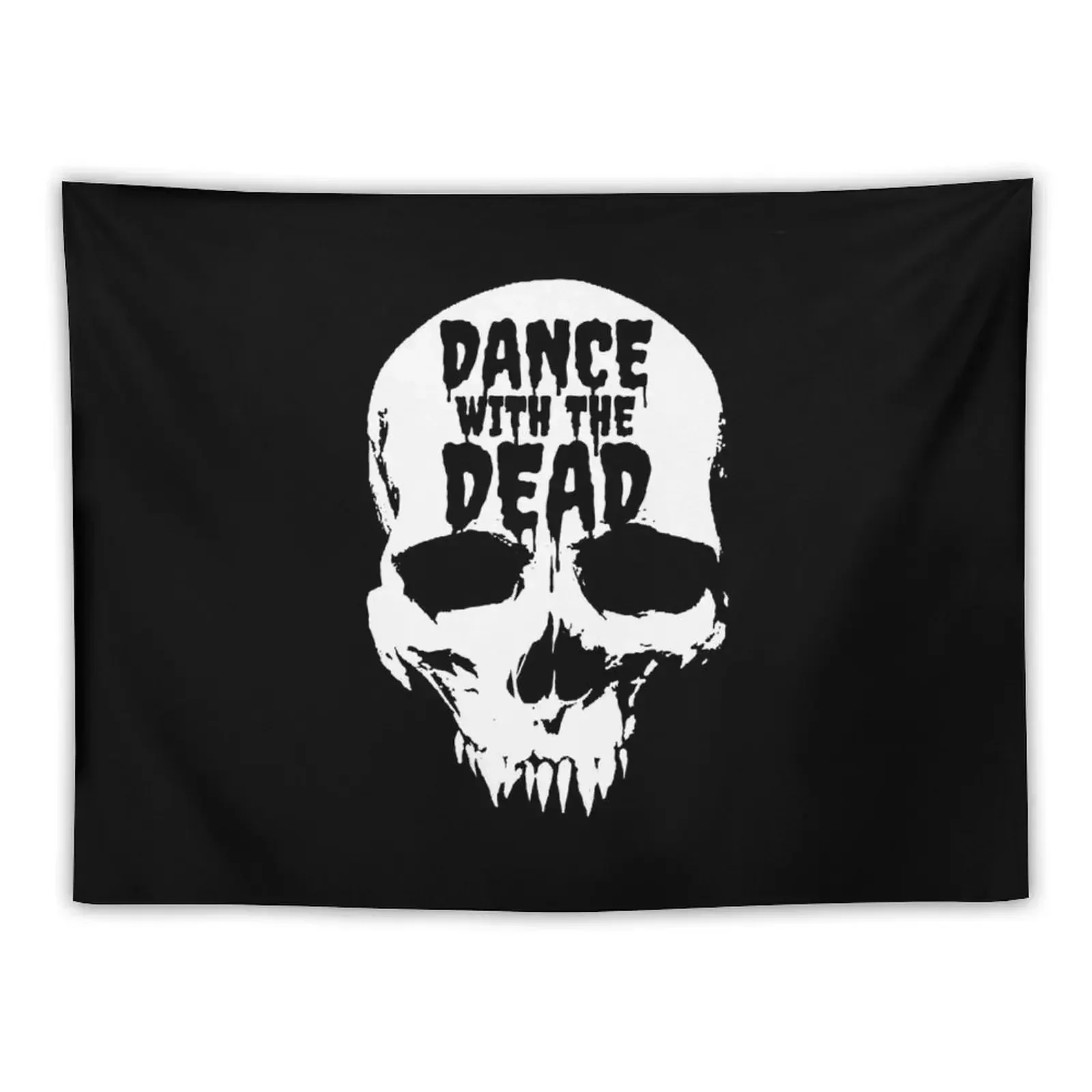 Dance With The Dead - Skull Teeth Tapestry Decorative Wall Mural Room Decore Aesthetic Decoration Room Tapestry