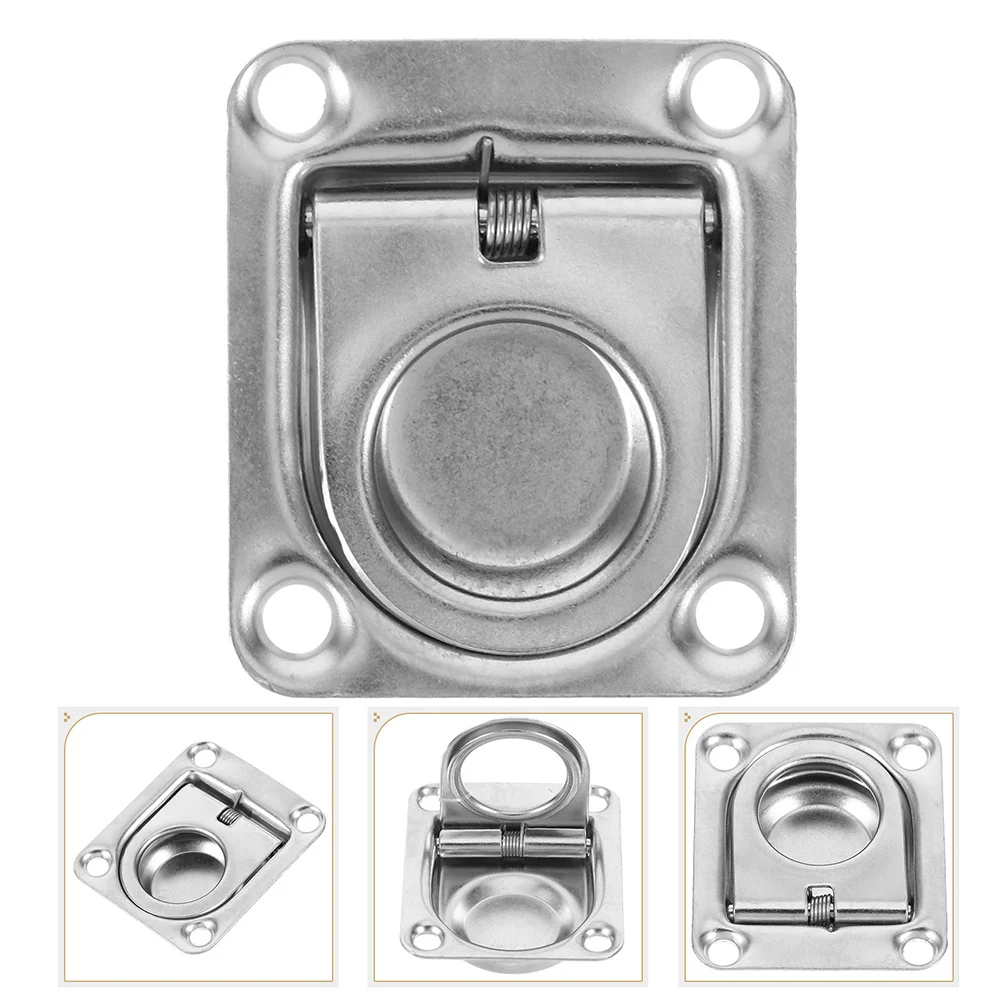 

Stainless Steel Pull Ring Boat Hatch Latch Deck Handle Flush Lift Turning Lock Handle Marine Deck Hardware Boat Hatch Latch