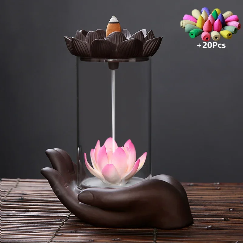 

Monkey King Handicraft Windproof Backflow Incense Led Ball Home office Tea House Decorate Ceramic Fountain