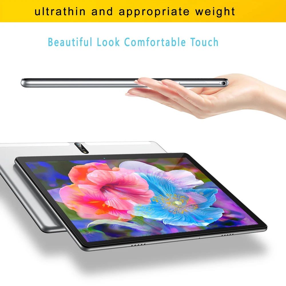 New 10.1 Inch Tablets Android 10 Octa Core 4GB RAM 64GB ROM Tablet PC 3G Network Phone Call Dual SIM Dual Cameras WiFi Bluetooth