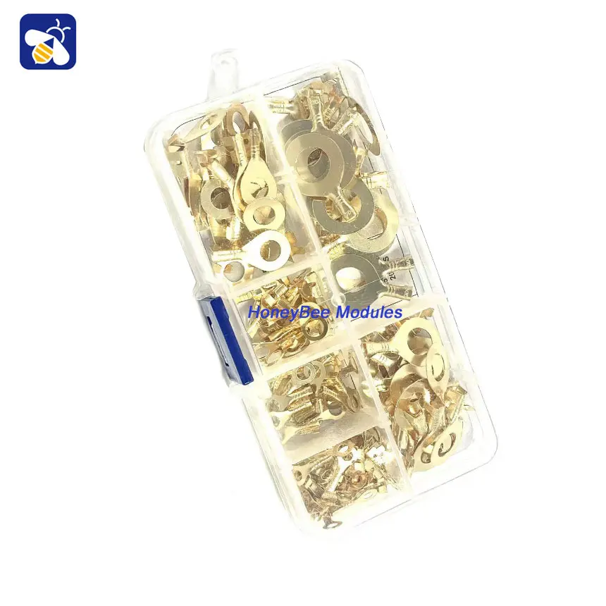 150PCS Pure copper O-ring lugs Ring terminals Round bare terminals Open copper terminals Wiring loom