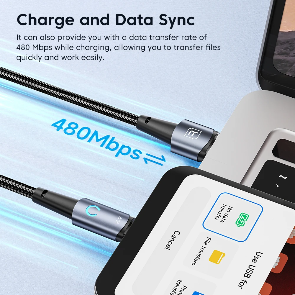 Toocki Micro USB Cable 2.4A Fast Charging For Samsung Xiaomi Redmi Android Mobile Phone USB Micro Cable Charger Data Cord Wire